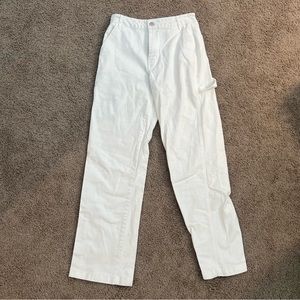 F21 White Cargo/Carpenter Pants